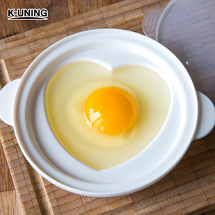 日本进口微波炉用蒸蛋盒，爱心多功能煎蛋磨具蒸鸡蛋模具心型蒸蛋器
