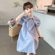 女童连衣裙2023夏装儿童，韩版洋气刺绣裙子宝宝，夏季甜美公主裙
