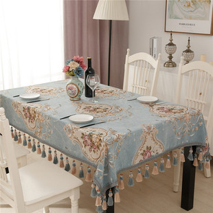 欧式风格高端奢华茶几客厅，家用餐桌台布，方桌正方形长方形布艺桌布