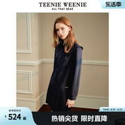 TeenieWeenie小熊春装学院风少女甜美气质百褶连衣裙女