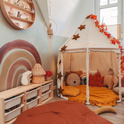 宝宝男女孩室内游戏玩具屋，帐篷跨境ins北欧风儿童八角蒙古包帆布