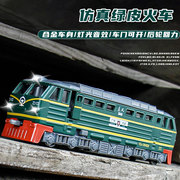 金属仿真东风11z型内燃机车，df11z声光回力火车，模型玩具怀旧系列