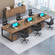 定制职员办公桌椅组合4人位开放式现代办公室，桌子26人电商卡位员