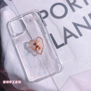 可爱心小熊蕾丝雪花少女手机壳适用于 iPhone78112promax vivop30