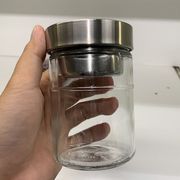 保证国内上海宜家商场达克拉带分割罐玻璃不锈钢密封罐子