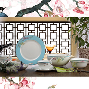 凡瑞斯中式家用多人骨瓷餐具组合盘子碟子碗高档餐具套装 陶瓷器