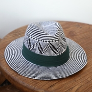 五分草手工编织巴拿马草帽，男夏天绅士爵士，帽黑白礼帽女士防晒帽子