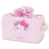 日本进口三丽欧KITTY凯蒂猫棉花糖系列毛茸造型可摺叠束口收纳箱