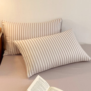 纯棉枕套带枕芯一对装全棉，100加厚双人，家用枕头套48x74cm枕芯套子