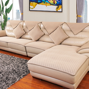 欧式真皮沙发垫防滑四季布艺简约现代坐垫通用客厅沙发套罩巾