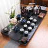 乌金石茶具套装家用一体整块天然石茶盘全自动电磁炉客厅功夫茶台