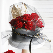 蛋糕装饰INS风华丽黑金女王范金叶子装扮摆件红玫瑰网红黑纱