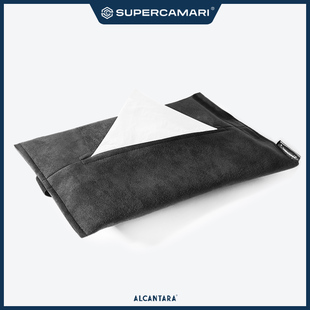 scalcantara真皮牛皮高端多功能，挂式遮阳板车载纸巾盒扶手箱