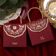 中国风结婚喜糖盒子创意婚礼中式手提喜糖袋礼盒装纸婚庆糖果盒