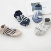 日式棉质女士船袜隐形袜，条纹棉袜学生，透气吸汗女款袜子棉