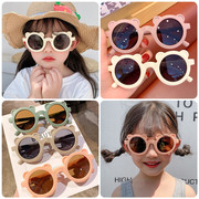 儿童太阳眼镜女童男童太阳镜，宝宝防紫外线防晒墨镜，女孩洋气时尚潮