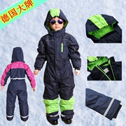 德国大牌儿童连体滑雪服，男童女童加厚保暖冬季防风，防水户外冲锋衣
