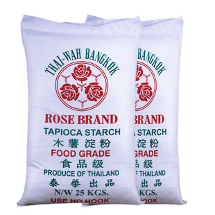 泰国泰华玫瑰牌木薯淀粉商用大包装木薯粉50斤芋圆粉珍珠肉丸原料