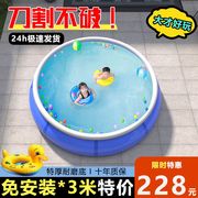 游泳池家用超大号充气圆形，儿童家庭大型室内外加厚折叠小孩戏水池