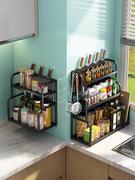轻奢免安装厨房调料置物架家用品灶台调味架子不锈钢放储物收纳