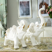 欧式创意家居装饰品大象摆件送礼摆设工艺品装饰结婚礼物实用