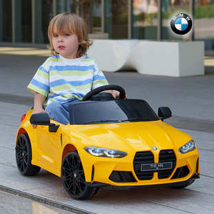 宝马儿童电动车四轮汽车，遥控玩具车可坐人小孩，婴儿带摇摆宝宝童车