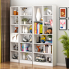 书架简易实木现代置物架经济型，客厅落地书柜宜家储物柜收纳柜