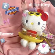 游泳圈kitty猫挂件玩偶，书包挂饰可爱毛绒，创意礼物情侣卡通钥匙扣