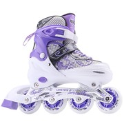 溜冰鞋儿童初学者成年女大学生中大童单排轮滑鞋闪光可调节旱冰鞋