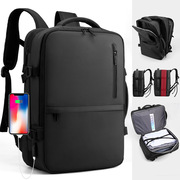 大容量学生书包时尚扩展旅行背包17寸电脑包背包通勤商务男双肩包