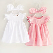 女宝宝裙子夏装纯棉百天0-1岁满月3个月新生儿，连体衣婴儿洋气衣服
