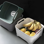 水果盆创意塑料洗菜篮水果，沥水篮家用水果篮，厨房洗菜盆干果盘客厅