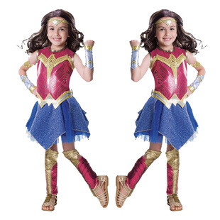 儿童神奇女侠表演cosplay服装wonderwoman神力，女超人衣服服饰亲子