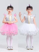 儿童舞蹈演出服女童公主蓬蓬裙表演服幼儿园小学生现代舞蹈演出裙