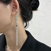 新中式人造玉石串珠耳夹小众，设计感绿色水晶无耳洞，耳环国潮耳骨夹