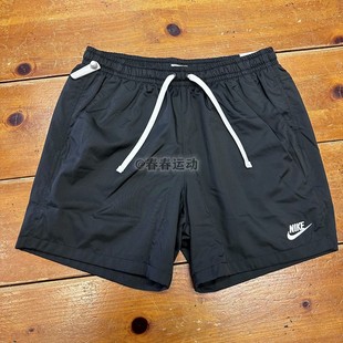 Nike耐克男子美式短裤休闲速干小logo带内网五分裤AR2383-010