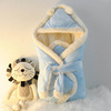 婴儿睡袋抱被两用冬天包被0一3月外出加厚新生儿纯棉初生儿用品宝