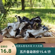 白背木耳头茬毛木耳肉厚非野生脆木耳黑木耳干货500g商用