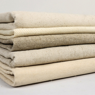 纯棉加厚加密老粗布棉麻坯布白胚布(白胚布，)环保袋帆布，布料包沙发(包沙发)抱枕亚麻