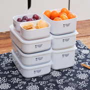 日本进口长方形保鲜盒塑料饭盒食品盒冰箱水果收纳盒便当盒密封盒
