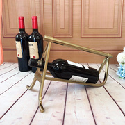 欧式铁艺红酒架时尚金属葡萄酒，展示架创意个性，酒瓶架摆件酒架