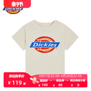 dickies童装男童女童t恤24新基本(新基本)款彩标logo印花圆领短袖儿童t恤