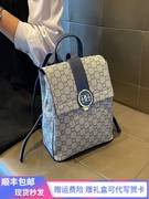 mc。香港奢侈品大牌真皮包包，女2023韩版百搭旅游背包双肩