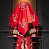 红色头纱刺绣红盖头新娘中式婚礼结婚2023秀禾服盖头出嫁秀禾蒙头