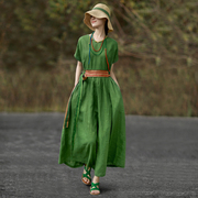 赫轩原著原创设计民族风，连衣裙2023夏季复古气质显瘦长裙女装