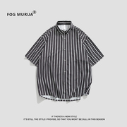 FOG MURUA衬衫短袖男女潮2024宽松ins垂感衬衣透气设计感轻薄
