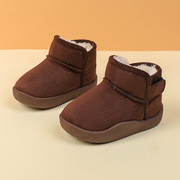 宝宝雪地靴冬季软底，防滑1一2-3岁女童面包，鞋加绒加厚婴幼儿棉鞋男