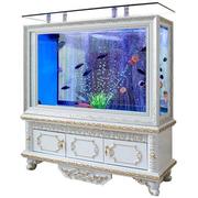 欧式屏风鱼缸客厅落地家用中型水族箱免换水，懒人生态大型底滤鱼缸