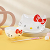 凯蒂猫碗碟套装家用陶瓷餐具，吃米饭碗2024年卡通盘子碗筷组合