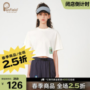 Penfield攀菲熊山系户外环保系列女士印花短款圆领套头短袖T恤